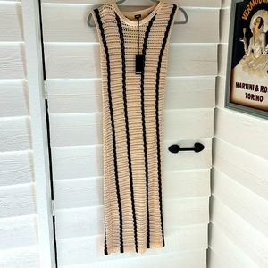 Monrow Crochet Cream & Black Brand New